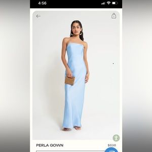 NWT Cult Gaia Perla Gown in Ice Blue Sz 0